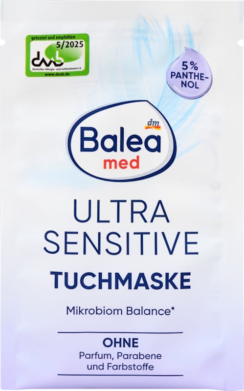 Balea med Masque tissu Panthénol Ultra Sensitive, 1 pc