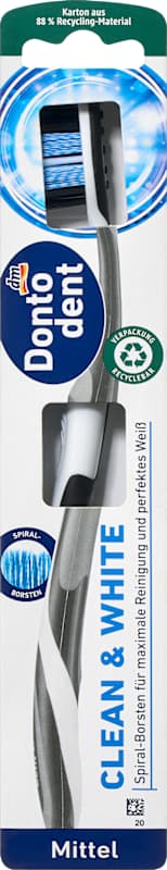 Dontodent Brosse à dents Clean & White medium 1 pc