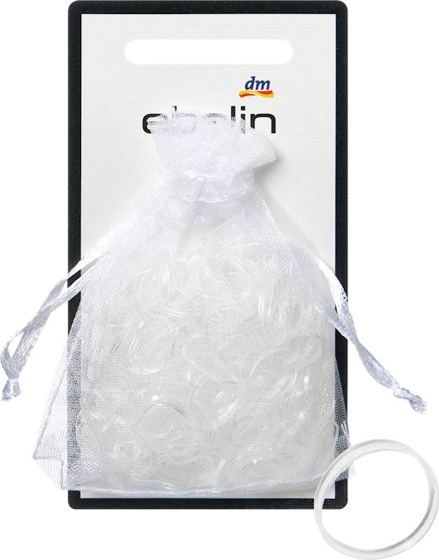 ebelin Mini-élastiques en pochette organza transparents 250 pièces
