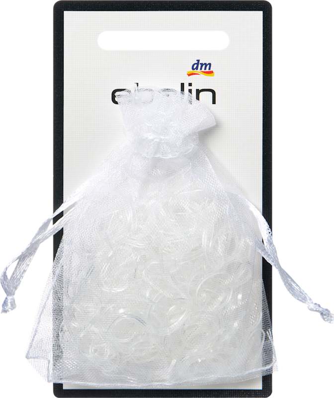 ebelin Mini-élastiques en pochette organza transparents 250 pièces