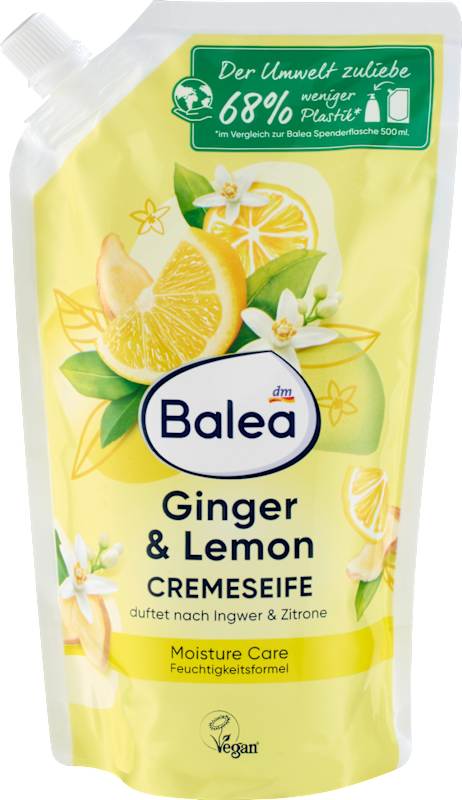 Balea Savon crème Ginger & Lemon recharge 500 ml