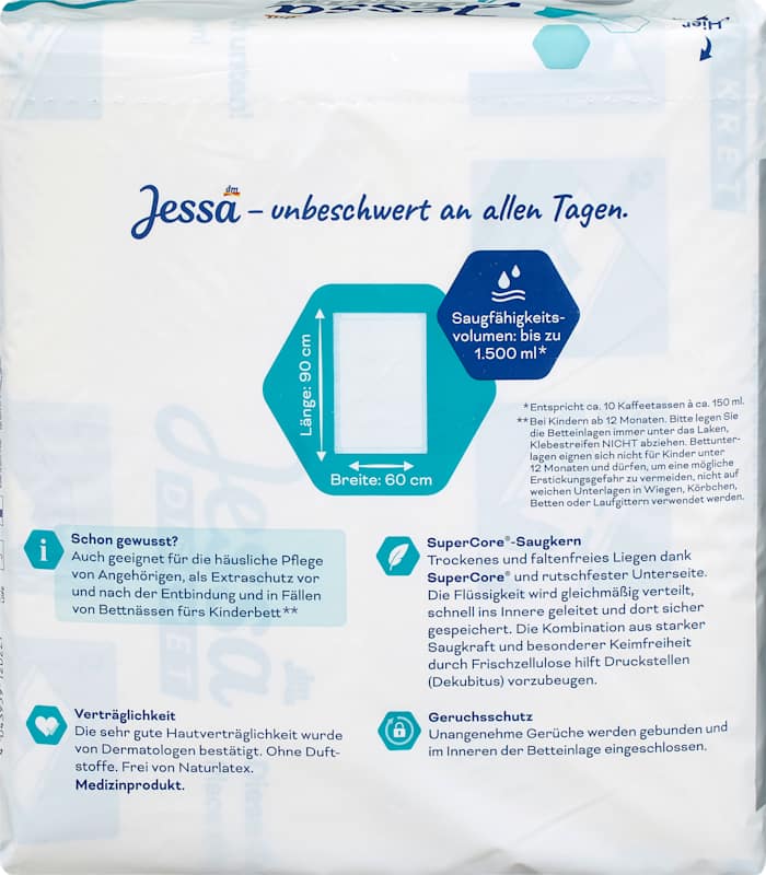 Jessa DISKRET Alèses incontinence 7 pièces