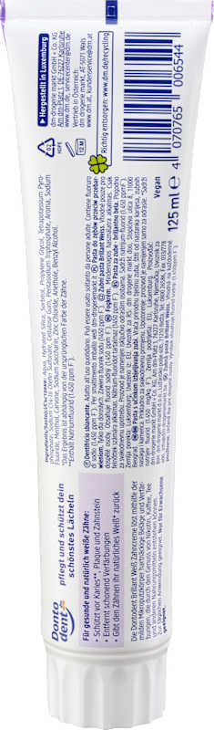 Dontodent Dentifrice Blancheur éclatante 125 ml