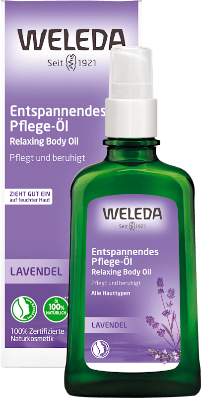 Weleda Huile corporelle Lavendel-Entspannungs-Öl, 100 ml — produit allemand authentique au Maroc
