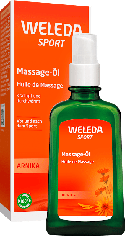 Weleda Huile de massage Arnika, 100 ml — produit allemand authentique au Maroc