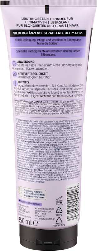 Balea PROFESSIONAL shampooing reflets argent 250 ml
