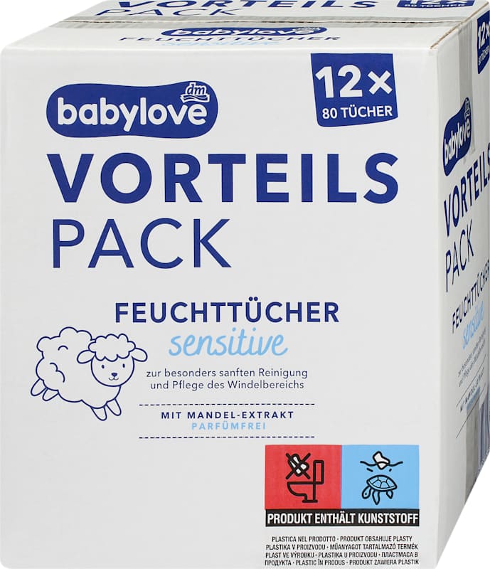 babylove lingettes sensitive 12x80 pièces 960 pièces
