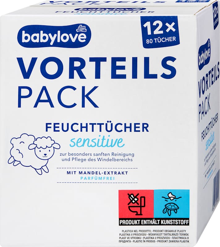 babylove lingettes sensitive 12x80 pièces 960 pièces