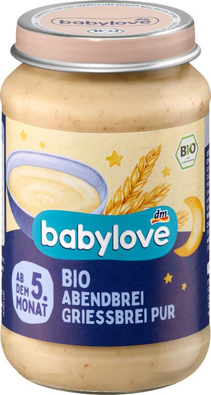 babylove Bouillie du soir semoule nature dès le 5e mois 190 g