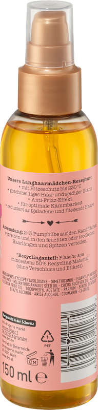 LANGHAARMÄDCHEN Huile capillaire Intense Repair, 150 ml