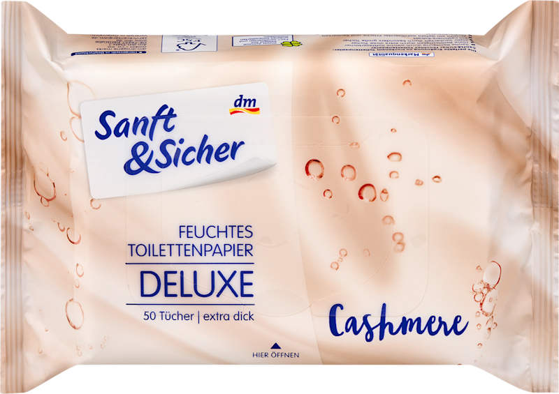 Sanft&Sicher Papier toilette humide Deluxe Cashmere 50 pièces