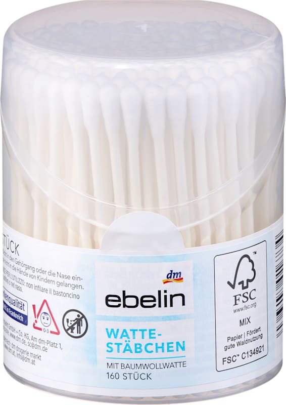 ebelin coton-tiges boîte 160 pièces