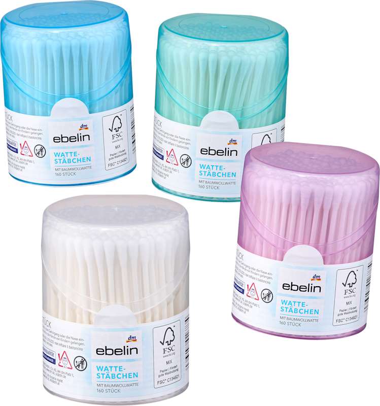 ebelin coton-tiges boîte 160 pièces