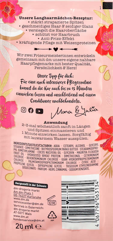 LANGHAARMÄDCHEN Soin capillaire Intense Repair, 20 ml