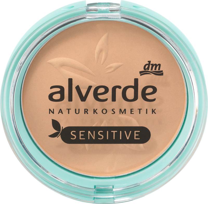alverde NATURKOSMETIK Poudre compacte Mattifying Sensitive 02 Medium Beige, 11 g