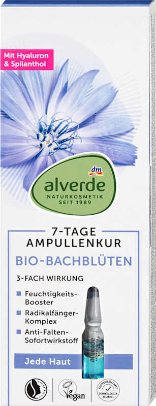 alverde NATURKOSMETIK Cure ampoules 7 jours fleurs de Bach bio 7 ml