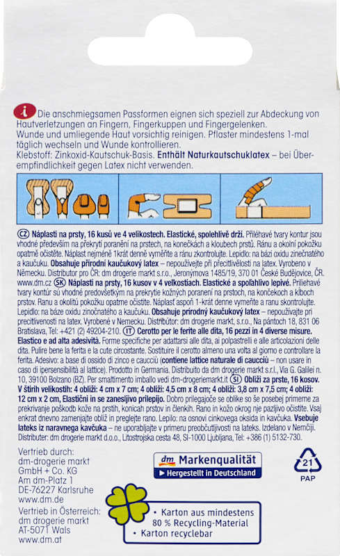 Mivolis pansements pour doigts 16 pièces