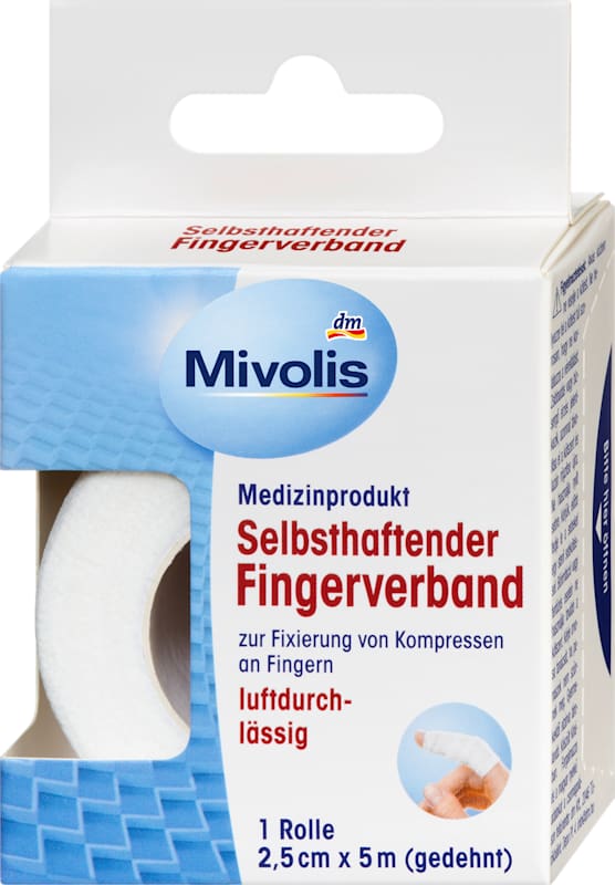 Mivolis Bandage doigt auto-adhésif 2,5 cm x 5 m 1 rouleau 1 pièce