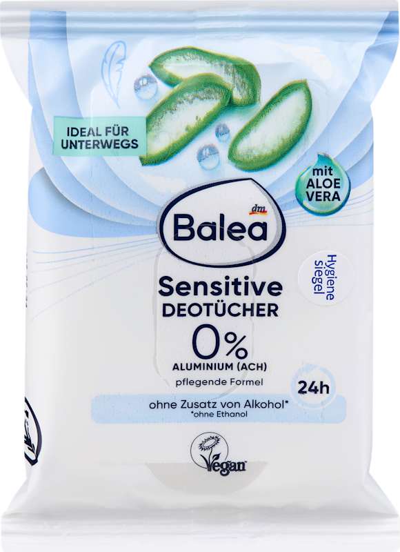 Balea Lingettes déodorantes Sensitive 10 pièces
