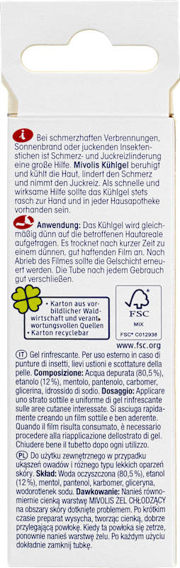 Mivolis Gel rafraîchissant 30 ml