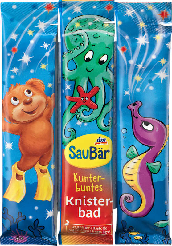 SauBär Additif de bain enfant pétillant 3x5g 15 g