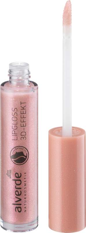 alverde NATURKOSMETIK Gloss lèvres effet 3D 02 Pink Crush, 5 ml