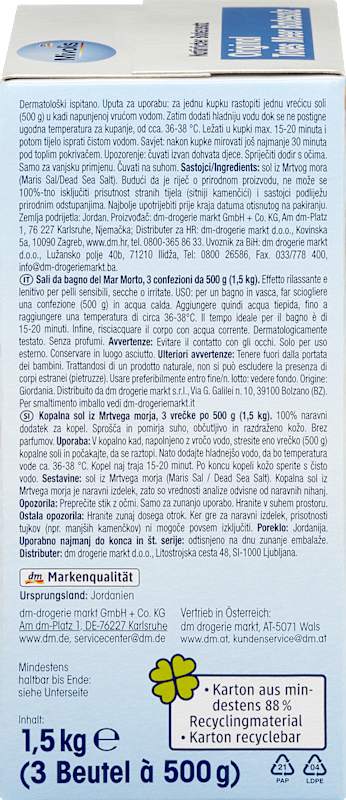 Mivolis sel de bain Original mer Morte (3x500 g) 1,5 kg