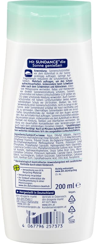 SUNDANCE lait solaire enfants sensitiv LSF 50+ 200 ml