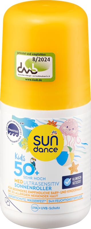 SUNDANCE Roll-on solaire Kids MED ultra sensible LSF 50+, 100 ml