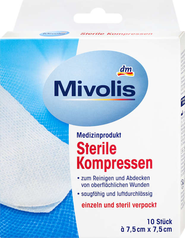 Mivolis Compresses stériles 10 pièces