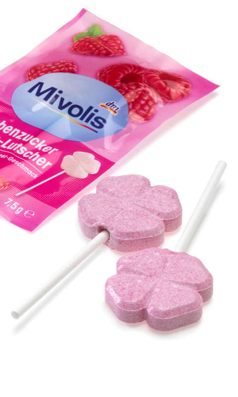 Mivolis Glucose sucette pétillante framboise pour enfants 75 g