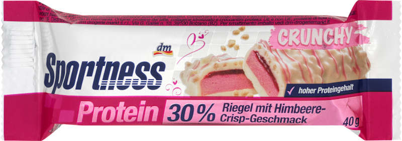 Sportness Barre protéinée 30% framboise crisp 40 g