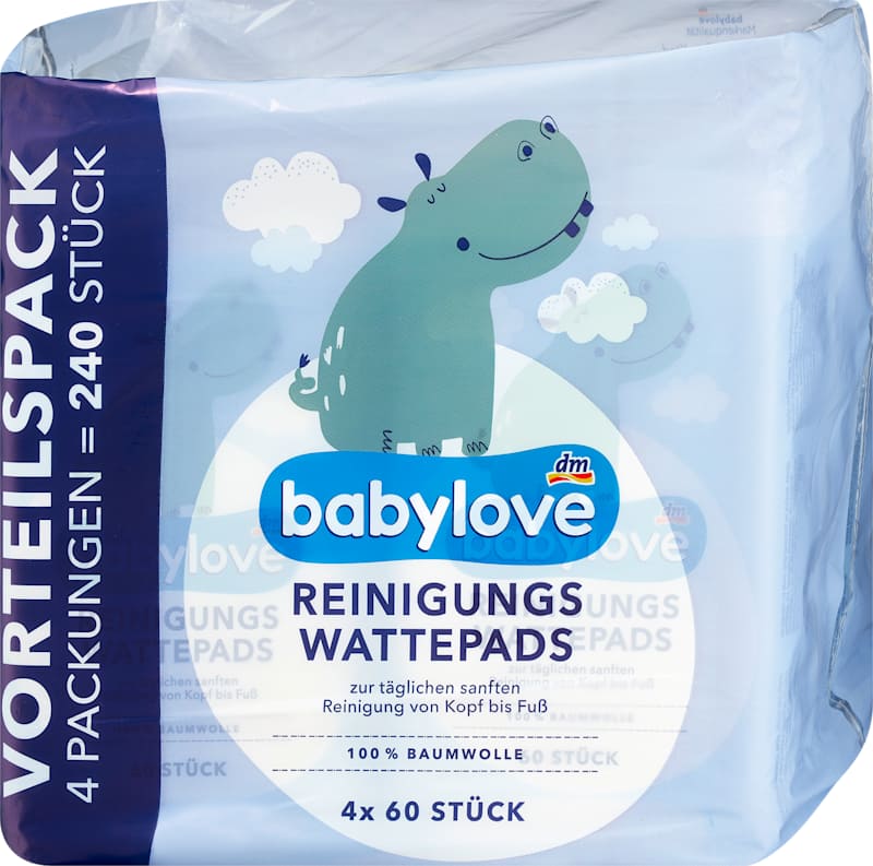 babylove Cotons nettoyants (4x60 pièces), 240 pièces