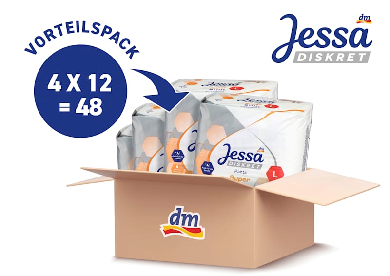 Jessa DISKRET Sous-vêtements incontinence Super taille L pack 48 pièces