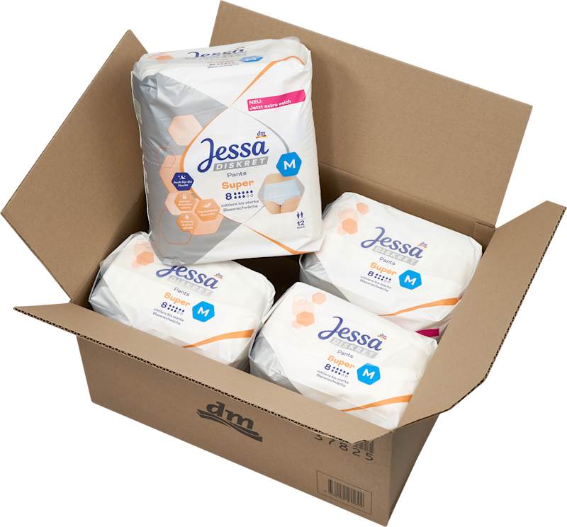 Jessa DISKRET Culottes incontinence Super taille M pack avantage 48 pièces