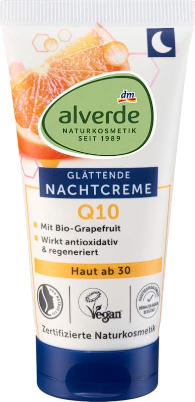 alverde NATURKOSMETIK Crème de nuit Q10 peau dès 30 ans 50 ml