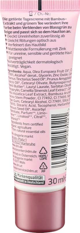 alverde NATURKOSMETIK Crème de jour teintée clear beauty 30 ml