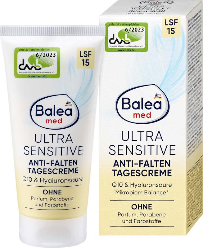 Balea med Crème visage Ultra Sensitive Q10 LSF 15 50 ml