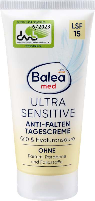 Balea med Crème visage Ultra Sensitive Q10 LSF 15 50 ml