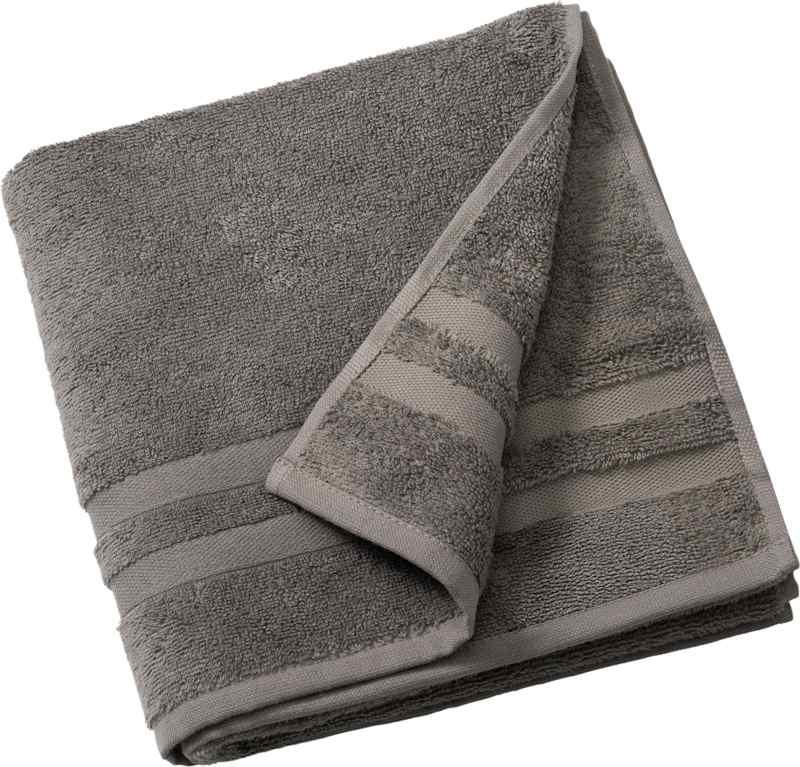 ebelin serviette éponge grise 50x100 cm certifiée GOTS 1 pièce