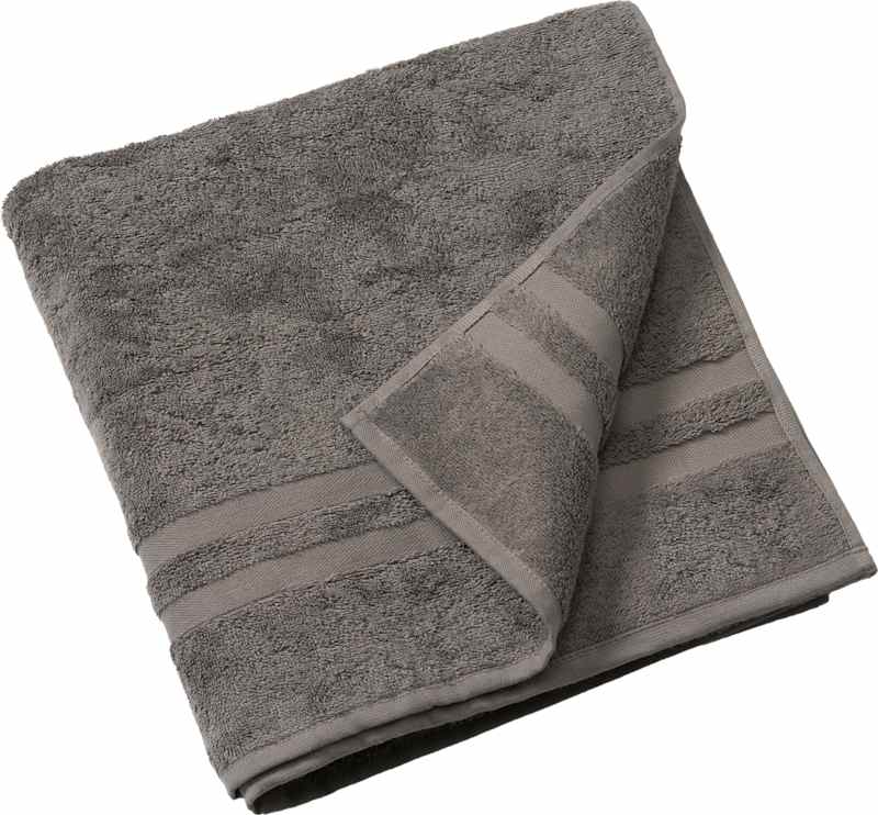 ebelin Serviette de douche éponge grise 70x140 cm certifiée GOTS 1 pièce