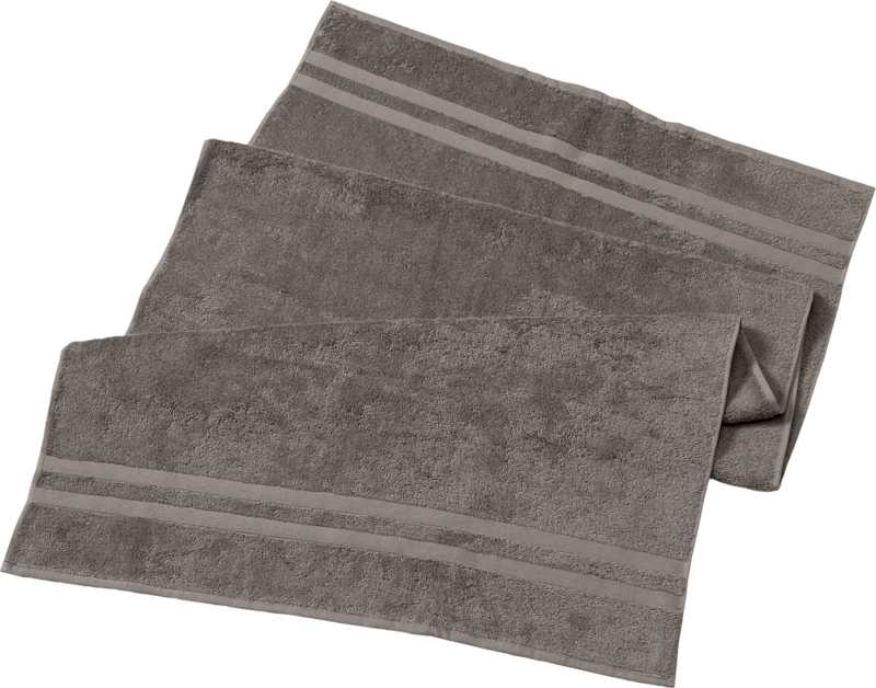 ebelin Serviette de douche éponge grise 70x140 cm certifiée GOTS 1 pièce