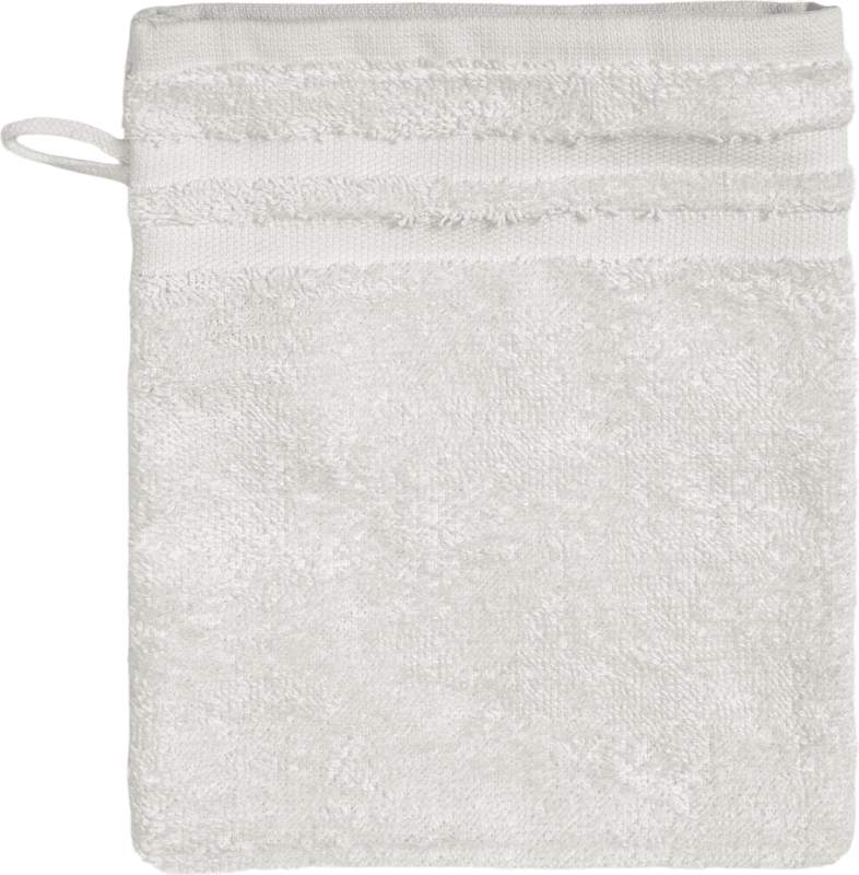 ebelin Gant de toilette en éponge blanc certifié GOTS, 1 pièce