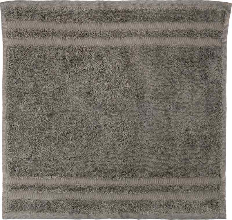 ebelin Serviette éponge grise 30x30 cm certifiée GOTS 1 pièce