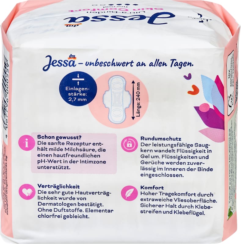Jessa Serviettes Ultra Skin Comfort Normal 16 pièces