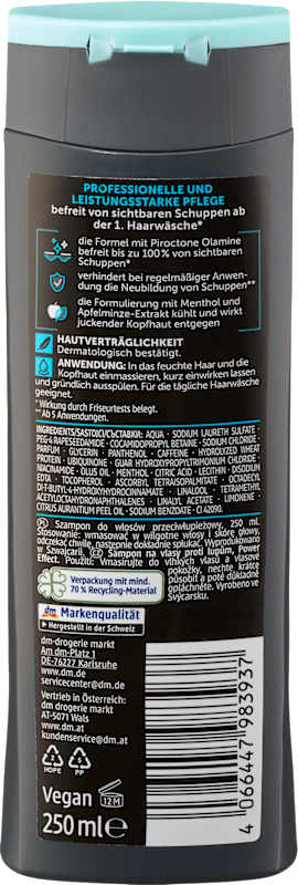 Balea MEN Shampooing antipelliculaire Power Effect 250 ml