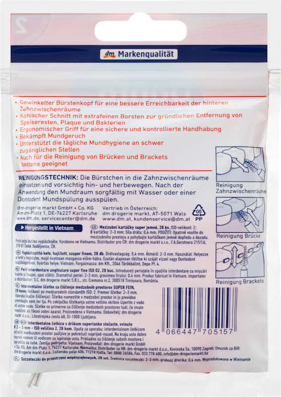 Dontodent Brossettes interdentaires coudées ISO 2 28 pièces