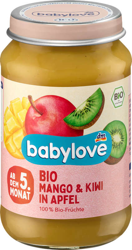 babylove Fruits Mangue & Kiwi en pomme dès le 5e mois 190 g