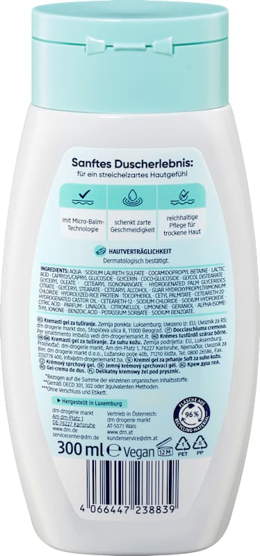 Balea Crème douche douce, 300 ml