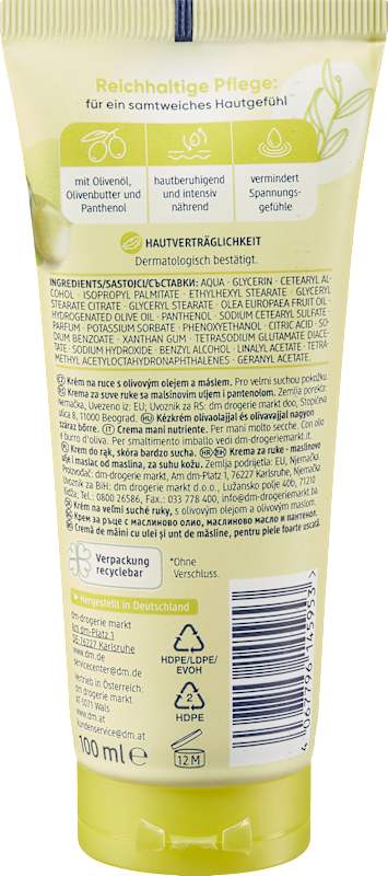 Balea crème mains olive 100 ml